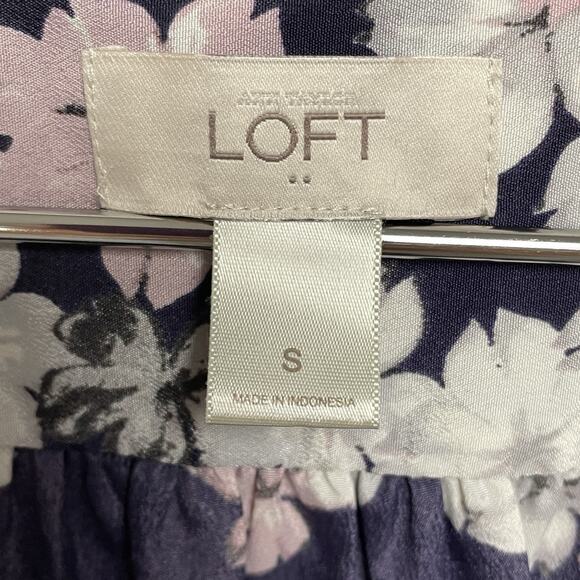 Loft Women's Purple Pink Floral Sleeveless Pullover Mini Dress - Size S - Picture 5 of 11